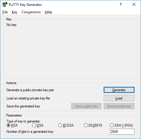 Putty Key Generater Start Screen